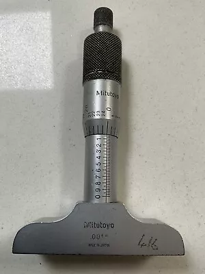 Mitutoyo Depth Micrometer Gauge - 0-1” - Made In Japan • £10