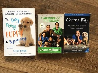 Dog/puppy Traning Books X3 By Cesar Millan And Steve Mann • £2.99