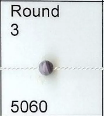 5060 Round 3mm Purple Wampum Bead Quahog • $2