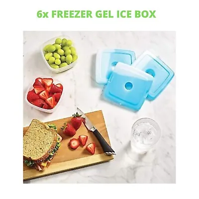 Reusable Slim Ice Pack For Cool Lunch Box Freezer Blocks Cooler Long Lasting Gel • £7.89