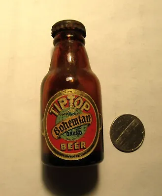 1930's TIP TOP Bohemian Beer Mini Steinie Bottle Shaker CLEVELAND OHIO • $15