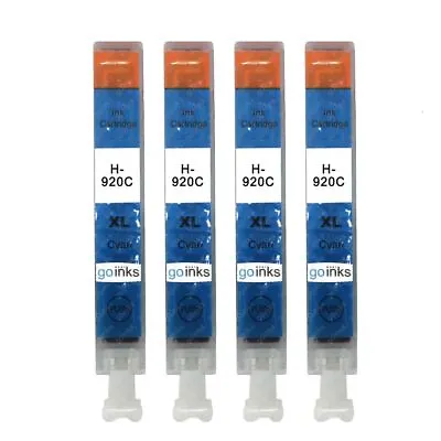 4 Cyan Printer Ink Cartridges For HP Officejet 6000 6500 6500A 7000 7500A • £10.35