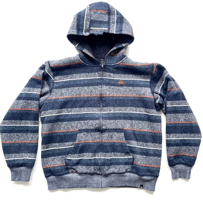 £8.08 • Buy Quiksilver Sweater Boys M (10-12), Hoodie Sherpa Lined Full Zip Jacket Beach