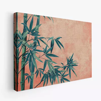 Bamboo Boho Minimalist Design 4 Horizontal Canvas Wall Art Prints Pictures • $58.99