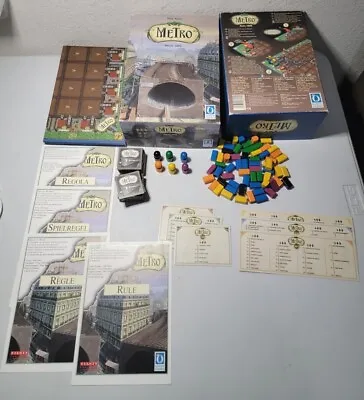 Metro Paris 1898 Board Game - Dirk Henn - 100% Complete - Queen Games • $18