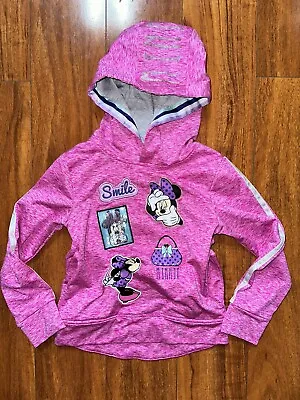 Minnie Mouse Disney Junior Pink Hooded Sweatshirt Hoodie - Size 5/6 Girls • $10