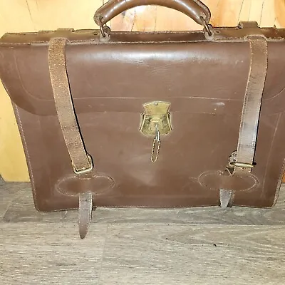 Vtg Large Leather Military Briefcase Type I U.s. Government  • $75
