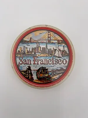 Vintage Round Playing Cards In Plastic Case- San Francisco- Printed In Hong Kong • $7.99