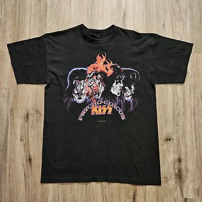 Vintage 1998 KISS Psycho Circus T-Shirt Band Tee Size Large Black Cronies EUC • $55