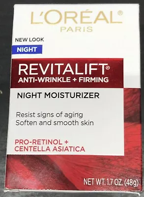 L'OREAL PARIS REVITALIFT ANTI-WRINKLE + FIRMING  NIGHT MOISTURIZER 1.7OZ (a3) • $15