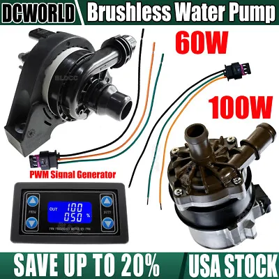 60W 100W 12V Brushless Water Pump Electric Car Engine Auxiliary Circulation Pump • $69.99