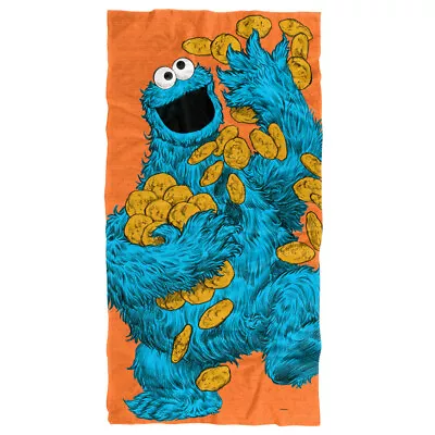 Sesame Street Cookie Monster Painted Officially Licensed Beach Towel 30 X60  • $37.50