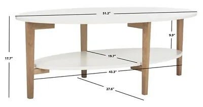 Safavieh WOODRUFF OVAL COFFEE TABLE Reduced Price 2172725417 FOX8201A • $199