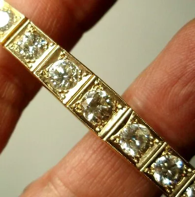 14Kt Yellow Gold Champaign Diamond Tennis Bracelet 9-10 TCW Quality VVS1-VS2 • $9258