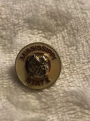 Vintage Mississipi State Bulldogs Label Pin Mascot Football Basketball • $175