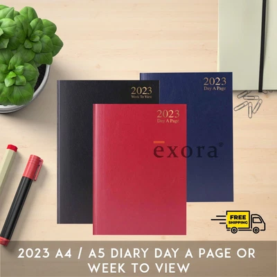£3.49 • Buy 2023 Diary A4 A5 Hard Back Page A Day Or Week To View Office Appointment Student