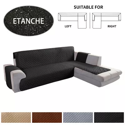 L-Shape Sofa Protector Cover Peninsula Double Sided Universal Fha • $76.89