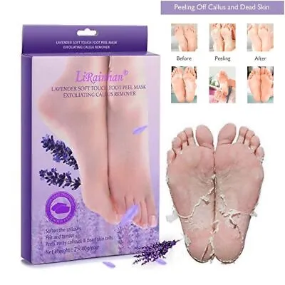 Exfoliating Peel Foot Mask Socks Baby Soft Feet Renewal Removes Dead Skin Callus • £2.99