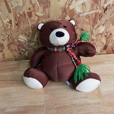 Brentwood Moshi Teddy Bear Plaid Scarf Microbeads Pillow Plush Stuffed Animal  • $11.95