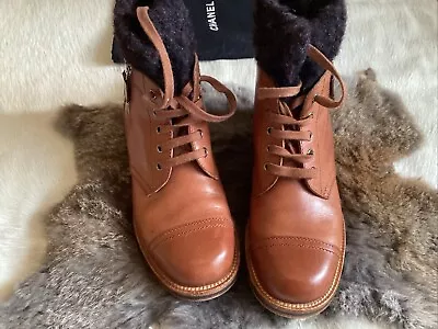 Chanel Leather Tan Boots 38 • £225
