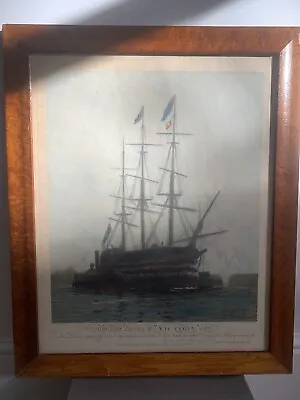 William Lionel Wyllie Lithograph Last Journey Of Victory 1922 Ship Antique HMS • £79
