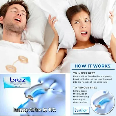 Anti Snoring Device Aid Breathe Sleep Stop Snore Nasal Dilators No Strips Clips • £2.59