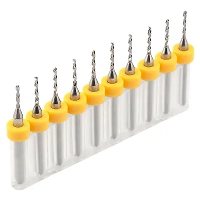 10pcs 1.2mm Micro Tungsten Carbide Twist Drill Bit PCB For Dremel Rotary CNC • $12.69