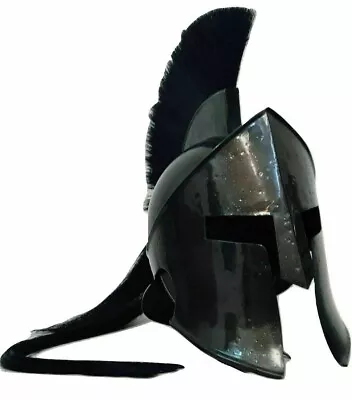 Medieval Warrior Spartan Helmet King Leonidas Helmet Wearable For Adults Black • $79.04