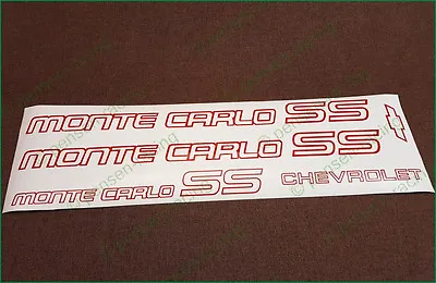 CHEVROLET Monte Carlo SS 1985-1986 Logo Premium Restoration Decals Stickers Set • $33.70