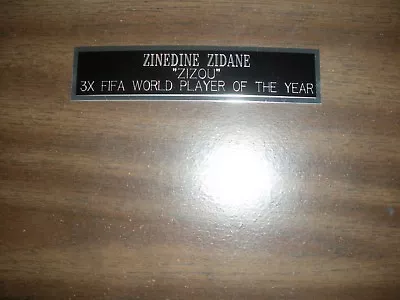 Zinedine Zidane (soccer) Engraved Nameplate For Photo/display/poster • $7.95