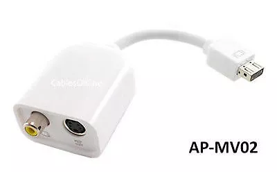 Apple Mini-VGA Plug To S-Video & RCA Composite Mac To TV Adapter - AP-MV02 • $9.99