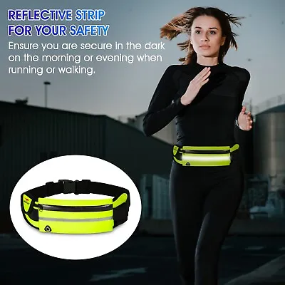 Waterproof Sport Runner Waist Bum Bag Running Jogging Belt Pouch Zip Fanny Pack • $9.99