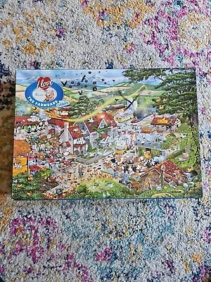 Gibson's 1000 Piece Jigsaw - I Love The Farmyard By Mike Jupp. Complete • £3