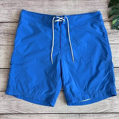 J Crew Mens Board Shorts Bathing Suit Size 34 Royal Blue Swim Trunks A0659 • $17.99
