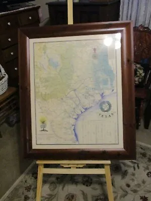 $125 • Buy 1836 Texas Revolutionary Map  Framed