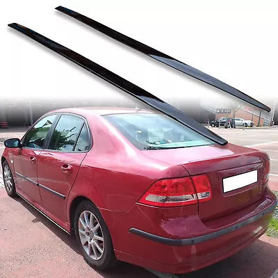 FYRALIP Gloss Black Side Skirt Extension Panel Lip For Saab 9-3 2nd Sedan 02-08 • $227.50