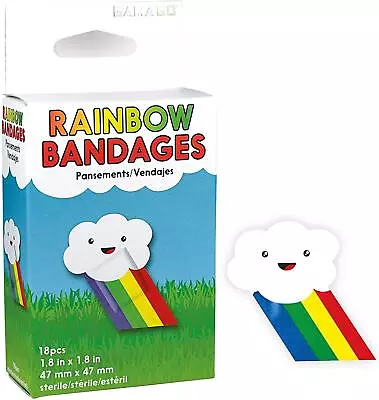 Rainbow Bandages | Set Of 18 Individually Wrapped Self Adhesive Bandages • $16.97