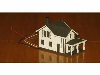 N Scale 2 Story Farm House Set (Gray) Hobby Train Town Unassembled Diy Kit • $18.99