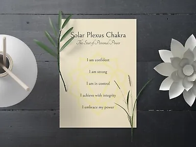 Solar Plexus Chakra Print Meditation Poster Yoga Studio Art UNFRAMED • £6.99