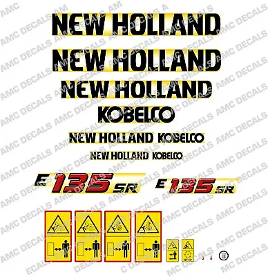 £105 • Buy New Holland Kobelco E135sr Digger Decal Sticker Set