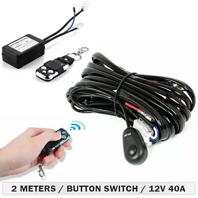 LED Light Bar Fog Work Lamp Remote Control Strobe Switch ON/OFF+Wiring Harness • $49.53