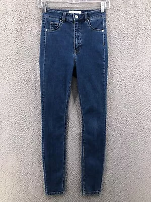 & Denim By H&M Skinny Jeans Curvy Jeggings High Rise Ankle Womens 0 Stretch 7719 • $18.66
