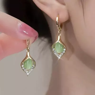 Handmade New Exquisite Opal Flower Earrings Jewelry Temperament Jewelry • $7.63