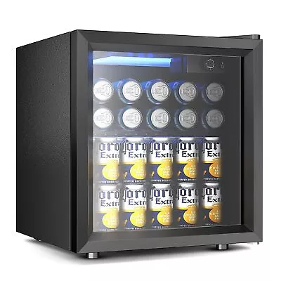 55 Can Beverage Refrigerator Cooler-Mini Fridge Glass Door For Beer Drinks Wi... • $217