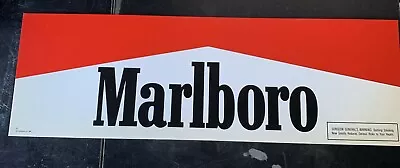 1991 Marlboro Display/Counter Top Advertising Sign 8”X24.5” Thin Plastic. • $34.50