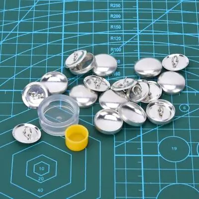 20mm Self Cover Button Kit For Round Bases DIY Buttons Crafts • £4.48