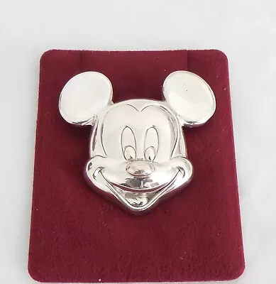 Large Disney Mickey Mouse D.l.c. Sterling Brooch / Pendant W/ Original Box • $49.95