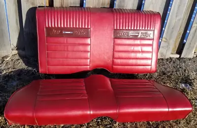 Rear Seat Red Pony Ford Mustang Coupe 1965 65 66 1966 1964 64 67 68 1967 1968 • $411.11