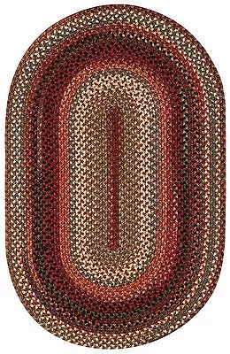 $149 • Buy Capel Rugs Portland Wool Casual Country Braided Oval Area Rug Mocha 700