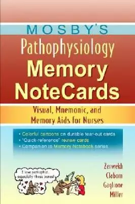 Mosby's Pathophysiology Memory NoteCards: Visual Mnemonic And Memory Ai - GOOD • $7.95